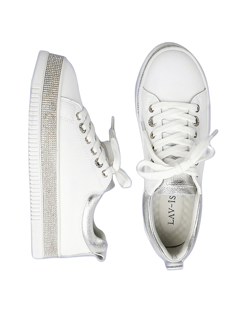 White on sale sequin sneakers